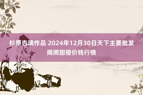 杉原杏璃作品 2024年12月30日天下主要批发阛阓甜橙价钱行情