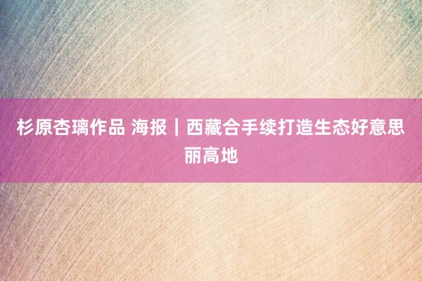 杉原杏璃作品 海报｜西藏合手续打造生态好意思丽高地